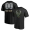 Black Men's Custom Milwaukee Bucks Midnight Mascot T-Shirt