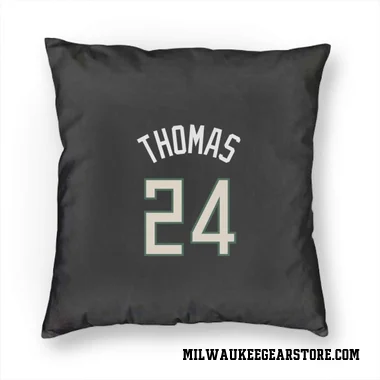 Black Milwaukee Bucks Cam Thomas   Pillow Cover (18 X 18)