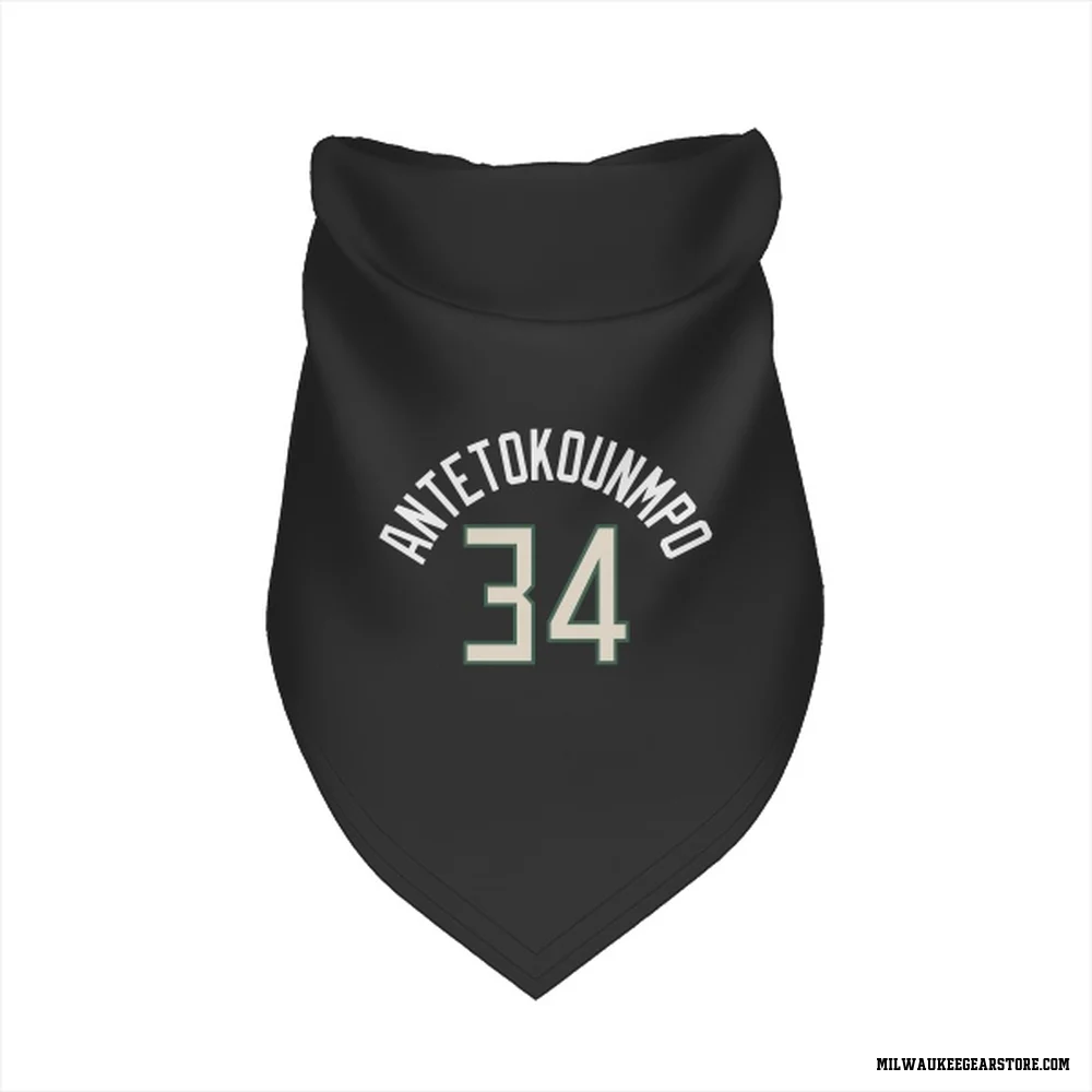 Black Milwaukee Bucks Giannis Antetokounmpo   Dog & Cat Pet Bandana
