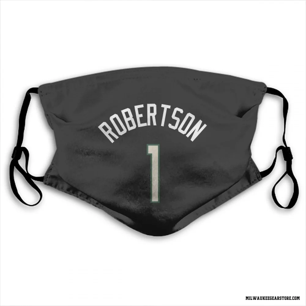 Black Milwaukee Bucks Oscar Robertson   Face Mask