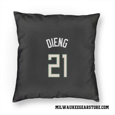 Black Milwaukee Bucks Ousmane Dieng   Pillow Cover (18 X 18)
