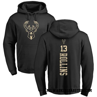 Black Youth Ryan Rollins Milwaukee Bucks Branded One Color Backer Pullover Hoodie