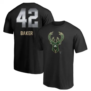Black Youth Vin Baker Milwaukee Bucks Midnight Mascot T-Shirt
