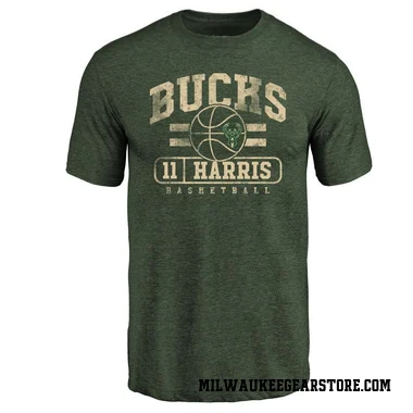 Green Men's Gary Harris Milwaukee Bucks Baseline T-Shirt