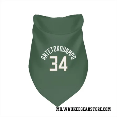 Green Milwaukee Bucks Giannis Antetokounmpo   Dog & Cat Pet Bandana