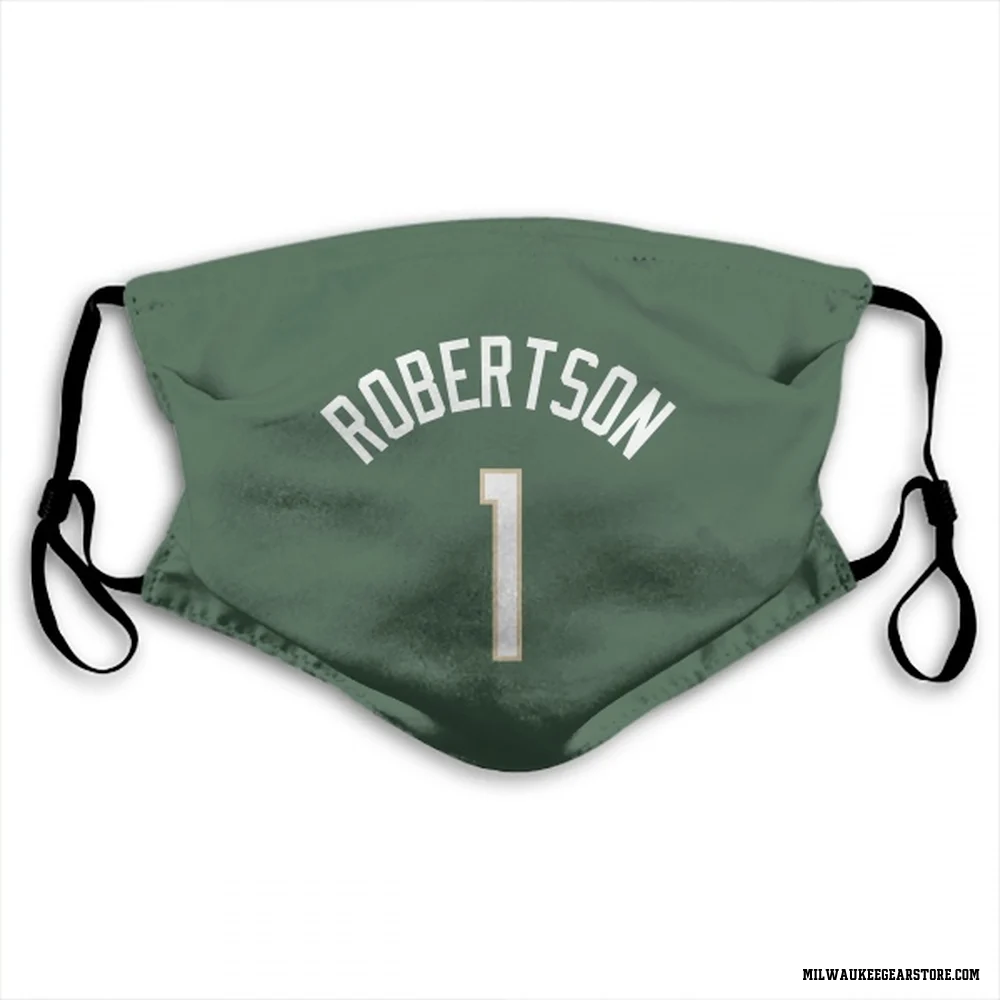 Green Milwaukee Bucks Oscar Robertson   Face Mask