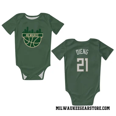 Green Milwaukee Bucks Ousmane Dieng   Newborn & Infant Bodysuit