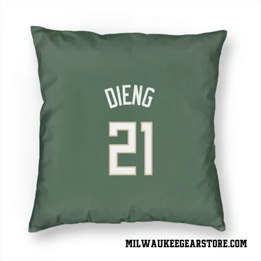 Green Milwaukee Bucks Ousmane Dieng   Pillow Cover (18 X 18)