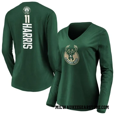Green Women's Gary Harris Milwaukee Bucks Backer Long Sleeve T-Shirt