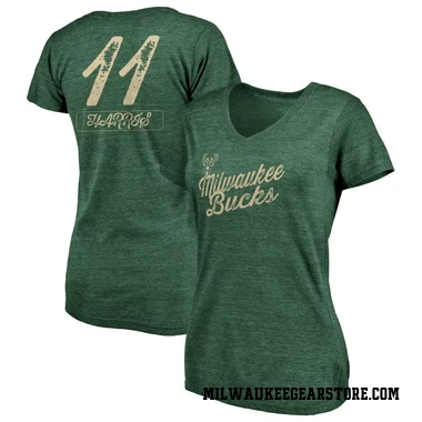 Green Women's Gary Harris Milwaukee Bucks Sideline V-Neck T-Shirt