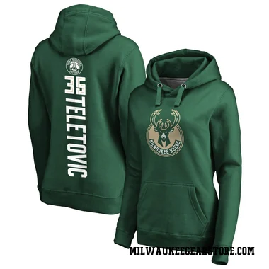 Green Women's Mirza Teletovic Milwaukee Bucks Branded Backer Pullover Hoodie