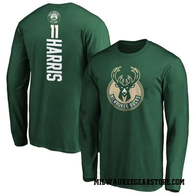 Green Youth Gary Harris Milwaukee Bucks Backer Long Sleeve T-Shirt