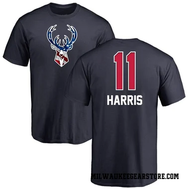 Navy Youth Gary Harris Milwaukee Bucks Name and Number Banner Wave T-Shirt