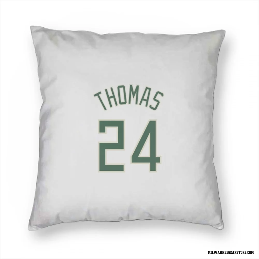 White Milwaukee Bucks Cam Thomas   Pillow Cover (18 X 18)