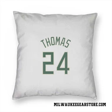 White Milwaukee Bucks Cam Thomas   Pillow Cover (18 X 18)