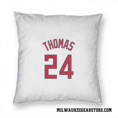 White Milwaukee Bucks Cam Thomas   Red Pillow Cover (18 X 18)