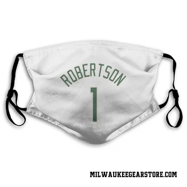 White Milwaukee Bucks Oscar Robertson   Face Mask