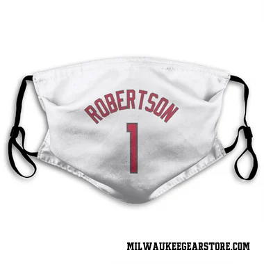 White Milwaukee Bucks Oscar Robertson   Red Face Mask