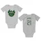 White Milwaukee Bucks Ousmane Dieng   Newborn & Infant Bodysuit