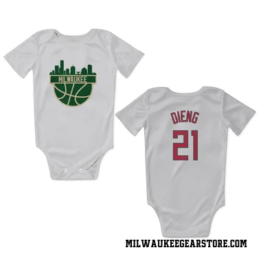 White Milwaukee Bucks Ousmane Dieng   Red Newborn & Infant Bodysuit