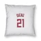 White Milwaukee Bucks Ousmane Dieng   Red Pillow Cover (18 X 18)