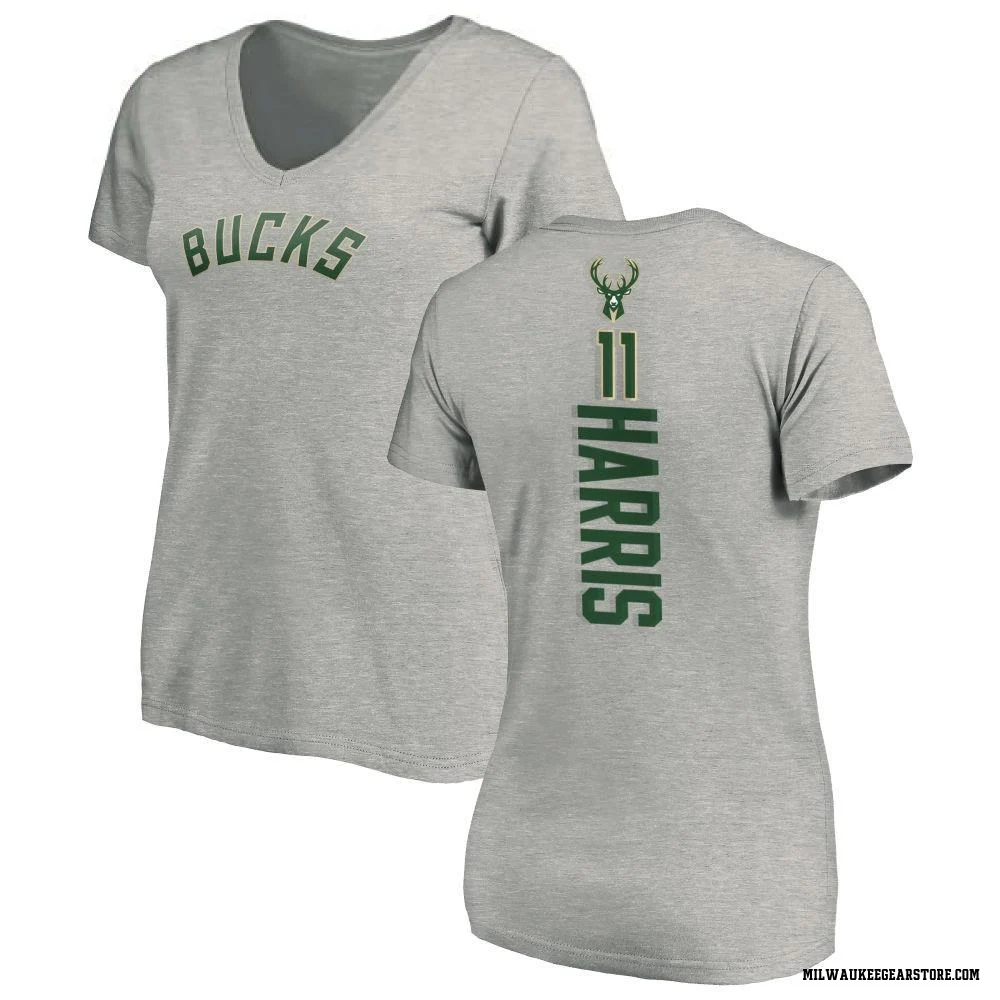 Women's Gary Harris Milwaukee Bucks Ash Backer T-Shirt