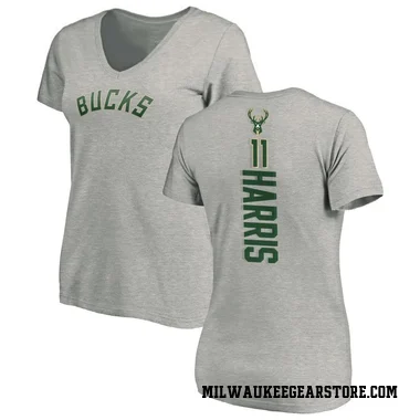 Women's Gary Harris Milwaukee Bucks Ash Backer T-Shirt