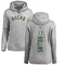 Women's Ryan Rollins Milwaukee Bucks Branded Ash Backer Pullover Hoodie